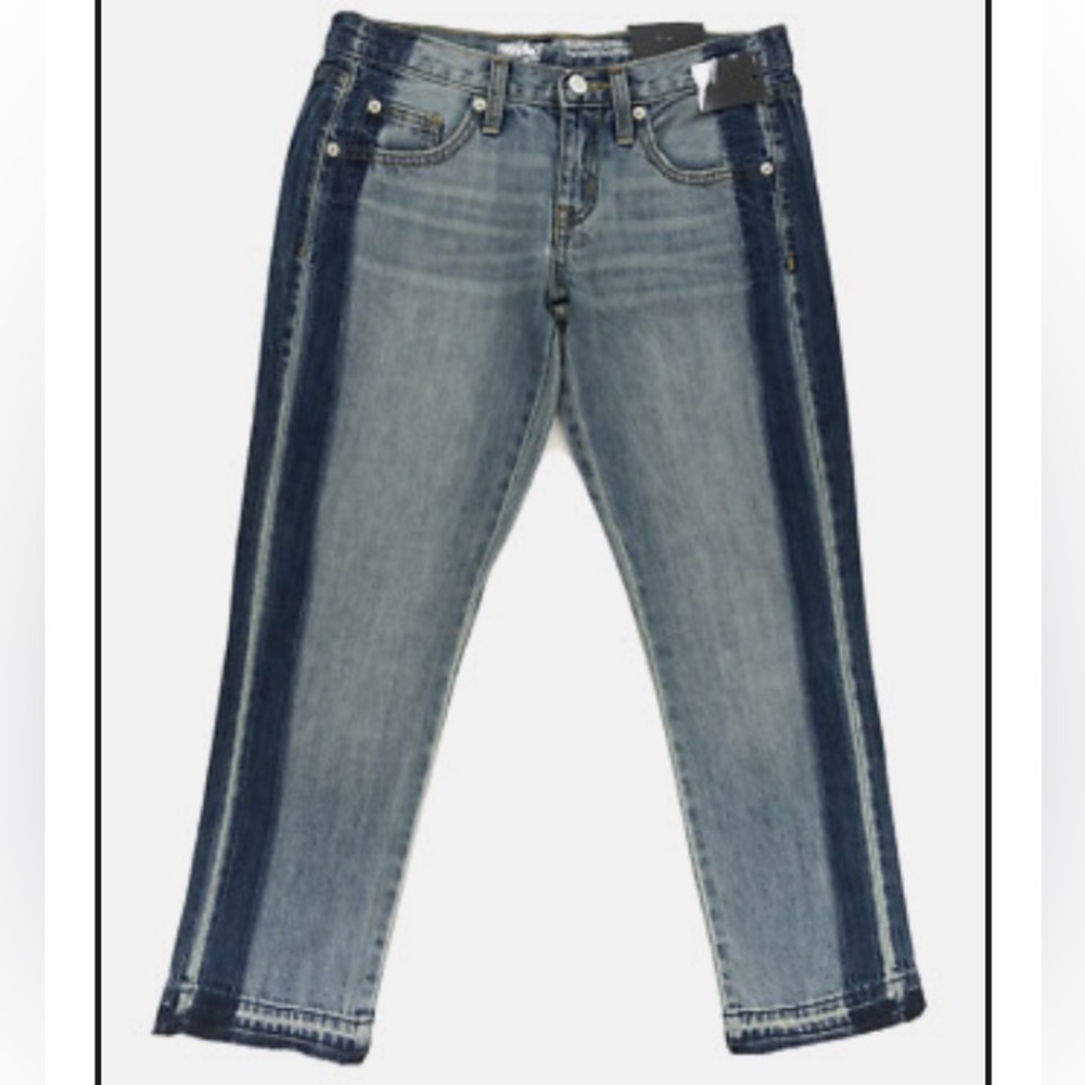 Mossimo Supply Co. Women's Straight Leg Jeans in Two-Tone Blue Denim - Picture 3 of 10